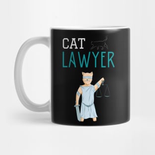 Cat lawyer illustration Mug